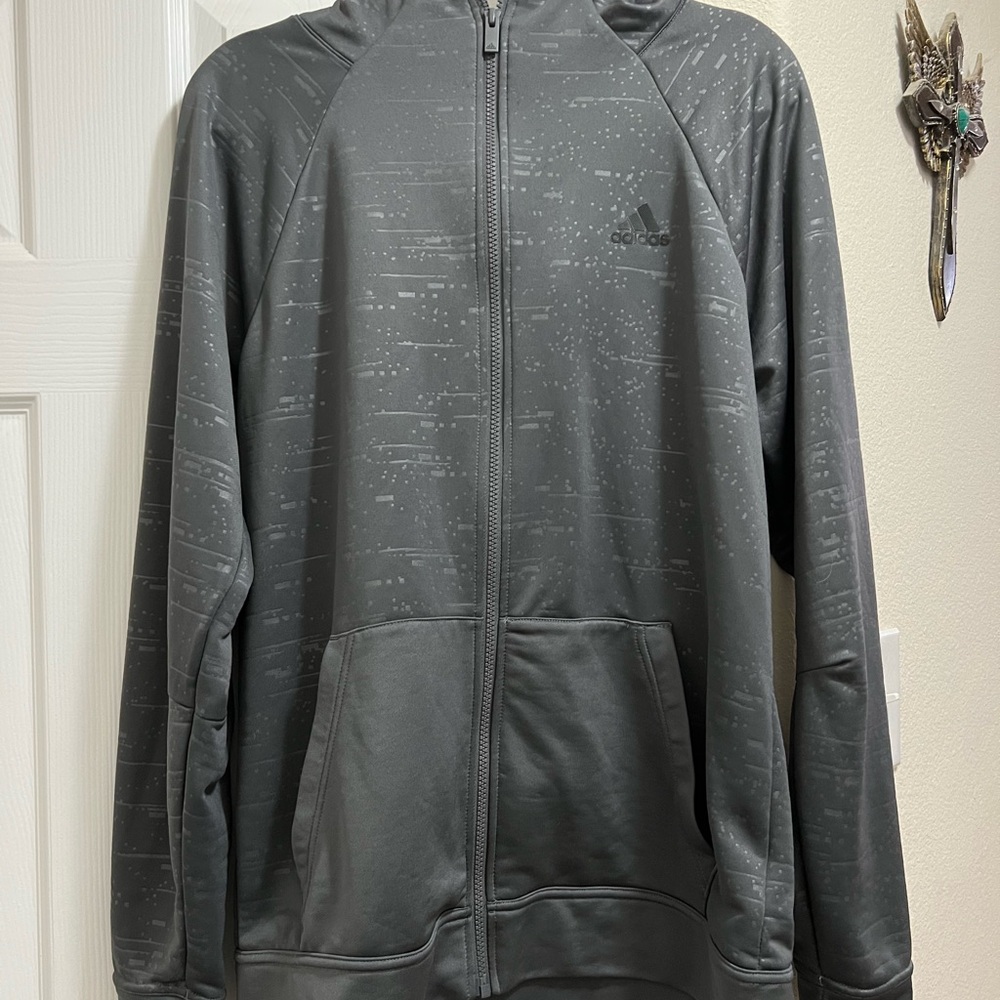 Adidas Charcoal Textured Hoodie
